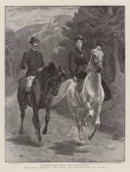 The Royal Wedding, the Bride and Bridegroom Out Riding